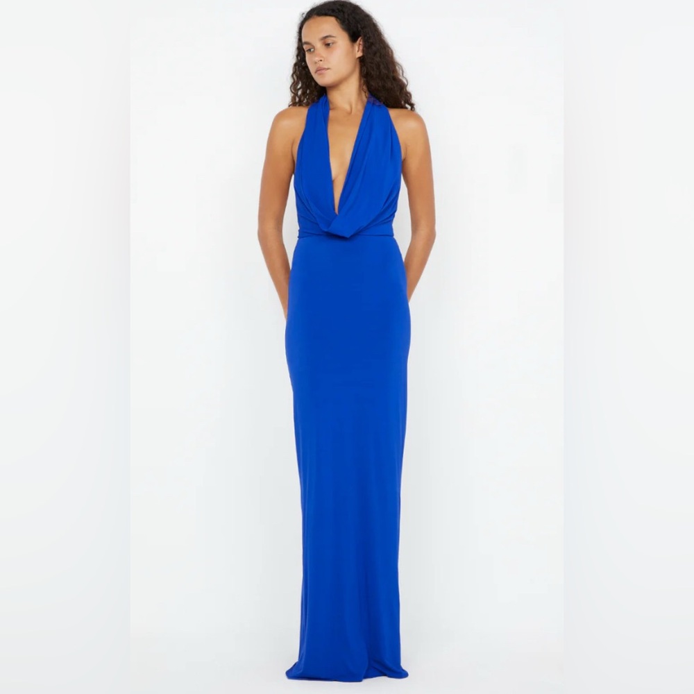 Bec + Bridge Blue Halter Maxi Dress